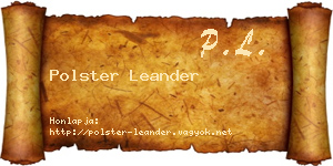 Polster Leander névjegykártya